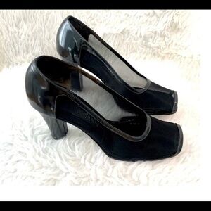 YSL Yves Saint Laurent Pumps Heels Shoes Authentic Patent Leather Mesh